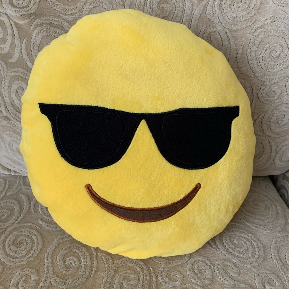 Smiling Emoji w/ Sunglasses Pillow